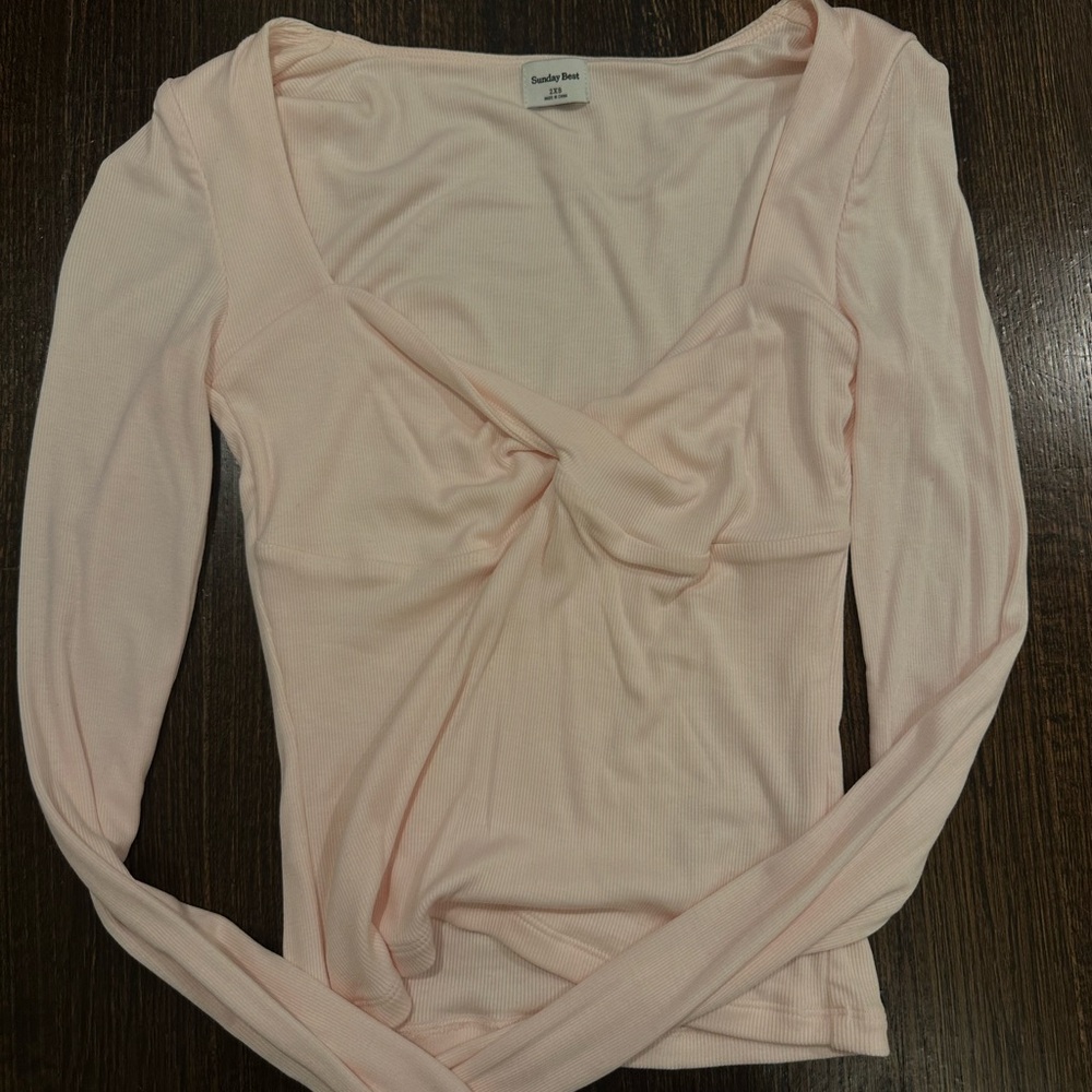 Aritzia - Sunday Best Baby Pink Long sleeve